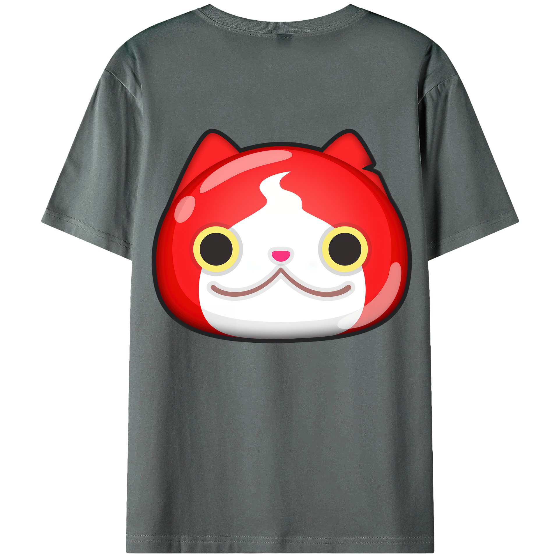 （画像用） 妖怪ウォッチ Yo-kai Watch 綿100％ メンズ半袖Tシャツ（バックプリント） 通気性